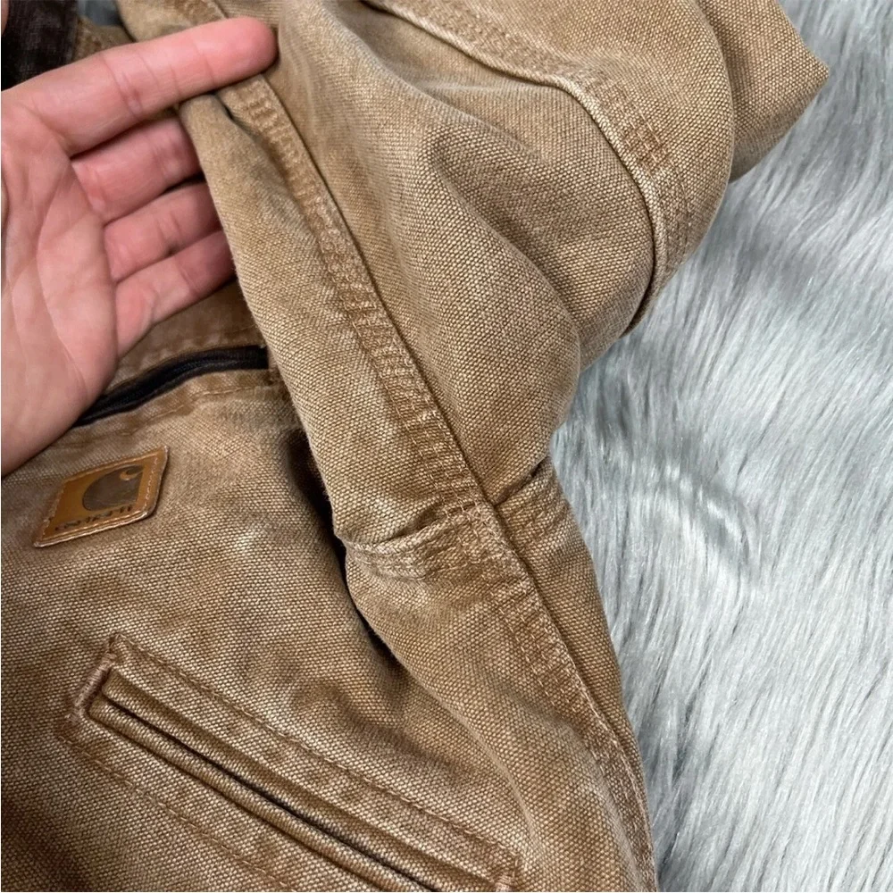 Carhartt Youth Kids YYJ97 Brown Detroit Jacket Size Small